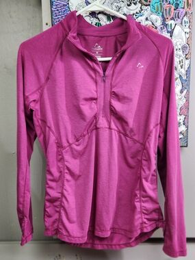 Paradox Women's Long-Sleeve Half-Zip Top - Fuchsia